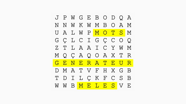Générateur mots mêlés